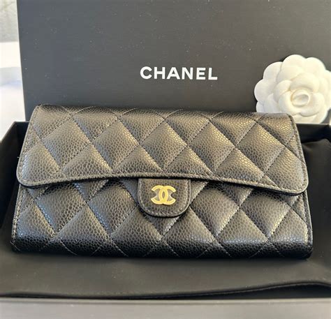 chanel classic long wallet price|Chanel wallet original.